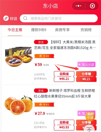 东小店自购省钱分享赚钱